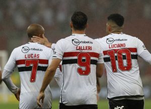 São Paulo tem três estrelas no ataque: Lucas, Calleri e Luciano. (Foto: Twitter do São Paulo)