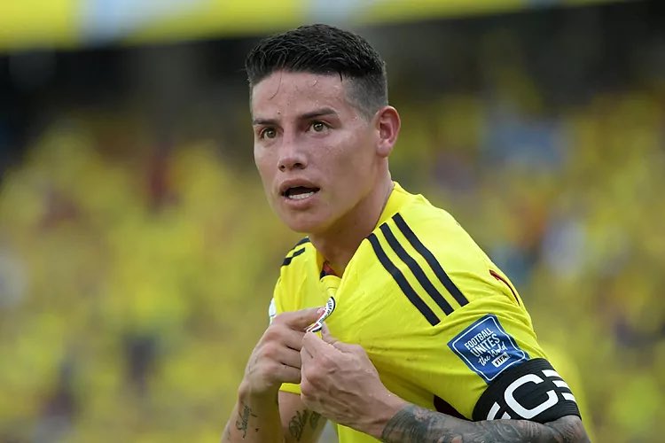 James Rodríguez se destaca em jogo da Colômbia e volta ao São Paulo como moral. (Foto: Twitter da Colômbia)