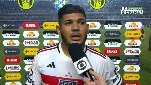 Erison tem contrato com o São Paulo até o final do ano. (Foto: Reprodução/Premiere)