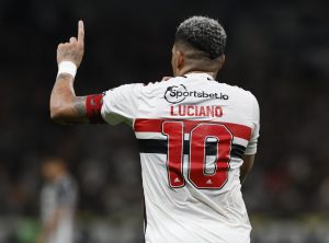 Luciano se tornou artilheiro do São Paulo em 2023. (Foto: Twitter do São Paulo)