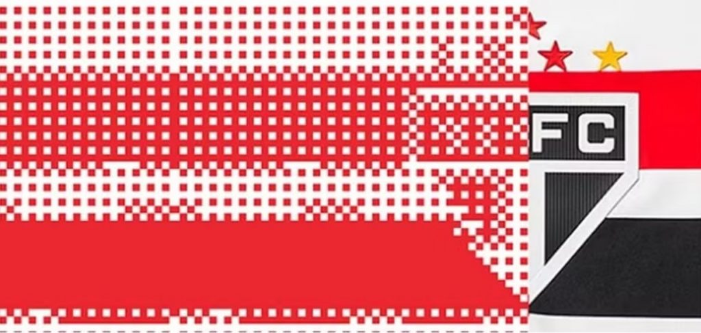 São Paulo divulga detalhes da camisa em campanha da NB. (Foto: Twitter da New Balance)