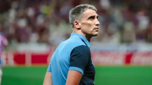 Juan Pablo Vojvoda é o técnico do Fortaleza em 2024. (Foto: Twitter do Fortaleza)