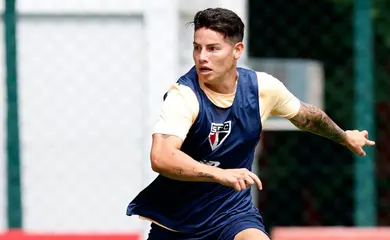 James segue como dúvida para estreia da Libertadores. (Foto: Twitter do São Paulo)