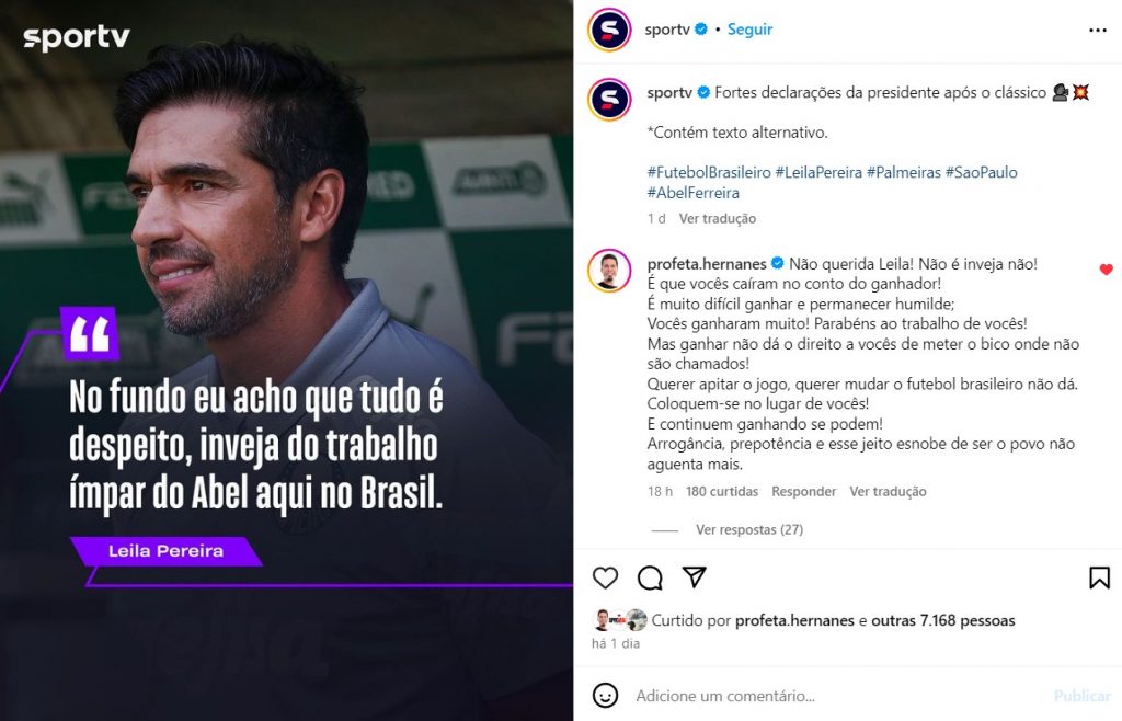 Ídolo do São Paulo cutucou rival nas redes sociais. (Foto: Reprodução Instagram)