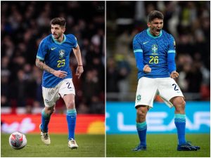 Dupla formada no São Paulo jogou junto por alguns minutos contra a Inglaterra. (Foto: Reprodução)