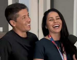 Técnico do São Paulo, Thiago Carpini e a ex-mulher Juliana Zamproni. (Foto: Reprodução)
