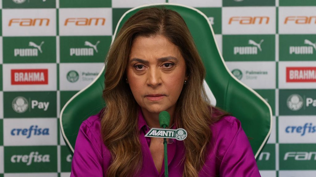 Leila Pereira mantém intriga contra o São Paulo. (Foto: Twitter do Palmeiras)