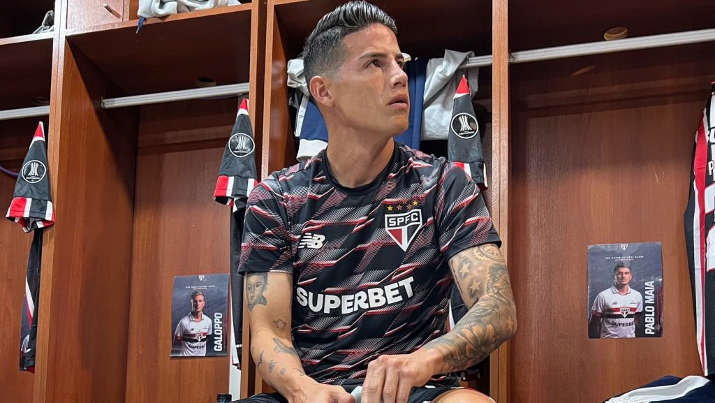 James Rodriguez, jogador do São Paulo - (Foto: Twitter do SPFC)