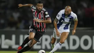 São Paulo perdeu do Talleres em 2019, na Argentina. (Foto: Twitter do SPFC)