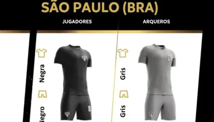 São Paulo tem uniforme alternativo divulgado pela Conmebol. (Foto: Twitter da Conmebol)