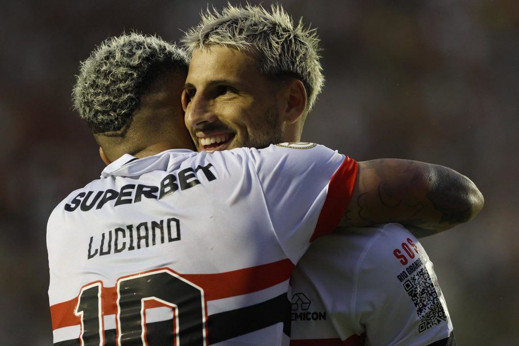 Luciano e Calleri respondem por um terço dos gols do São Paulo em 2024. (Foto: Twitter do SPFC)