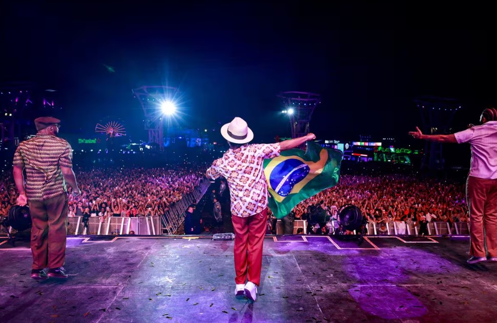 Bruno Mars se apresentou no The Town em 2023. (Foto: The Town/Divulgação)