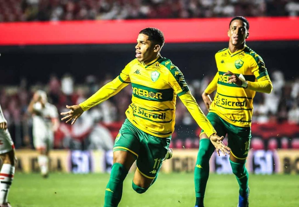 Eliel fez o gol da vitória do Cuiabá contra o São Paulo pelo Brasileirão. (Foto: X do Brasileirão)