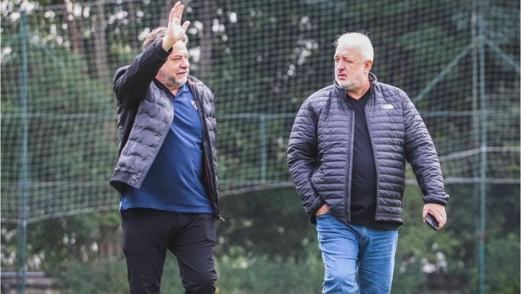 Julio Casares e Carlos Belmonte anunciam reforços ao São Paulo - Foto: Erico Leonan
