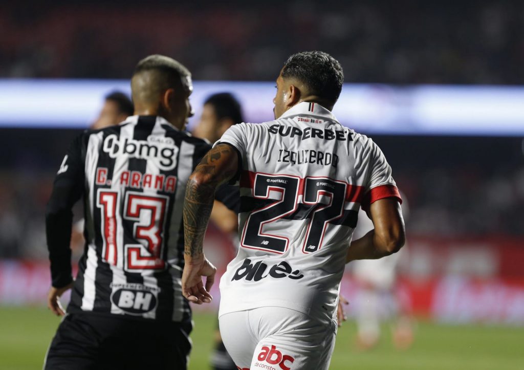 Wellington Rato fez bom jogo pelo São Paulo contra o Atlético Mineiro. (Foto: X do SPFC)