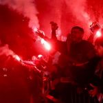 'Rua de sangue' feita pela torcida do São Paulo. Foto: Divulgação