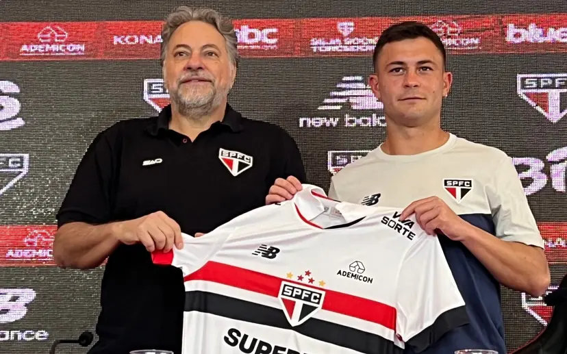 Volante é contratado pelo São Paulo FC - Foto: Reprodução/São Paulo FC