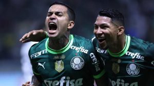 Rony e Dudu, atletas do Palmeiras. - Foto: Cesar Grecco