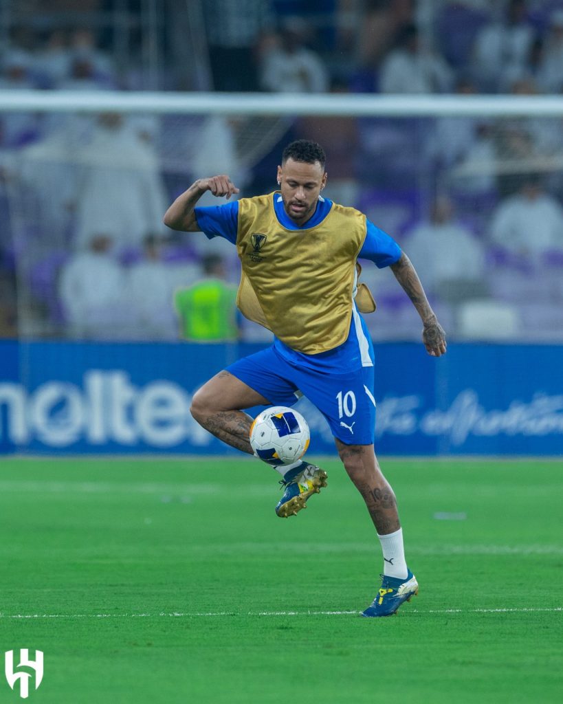 Neymar voltou a jogar depois de mais de um ano lesionado. (Foto: Reprodução/Al Hilal)