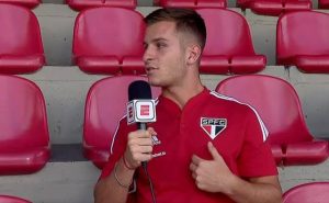 Atleta do São Paulo, Galoppo fornece entrevista para a ESPN. - Foto: Reprodução.