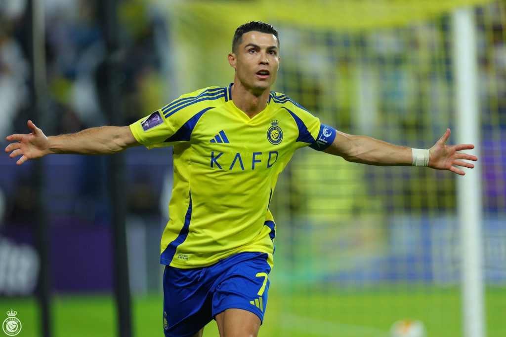 Cristiano Ronaldo marca e ajuda a derrubar Crespo no Al Ain na Champions League da Ásia. (Foto: X do Al-Nassr)