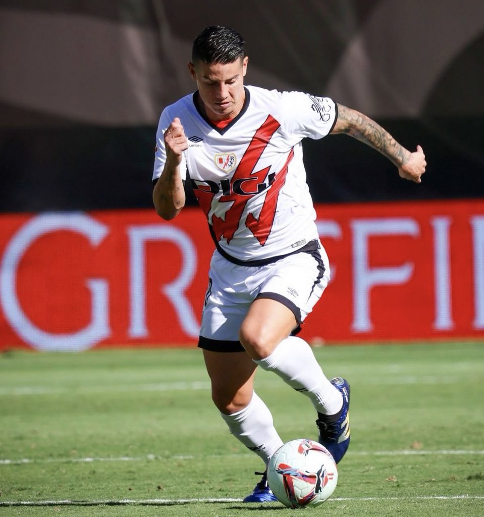 James Rodríguez no Rayo Vallecano - Foto: Reprodução/Rayo Vallecano