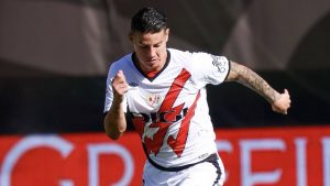 James Rodríguez no Rayo Vallecano - Foto: Reprodução/Rayo Vallecano