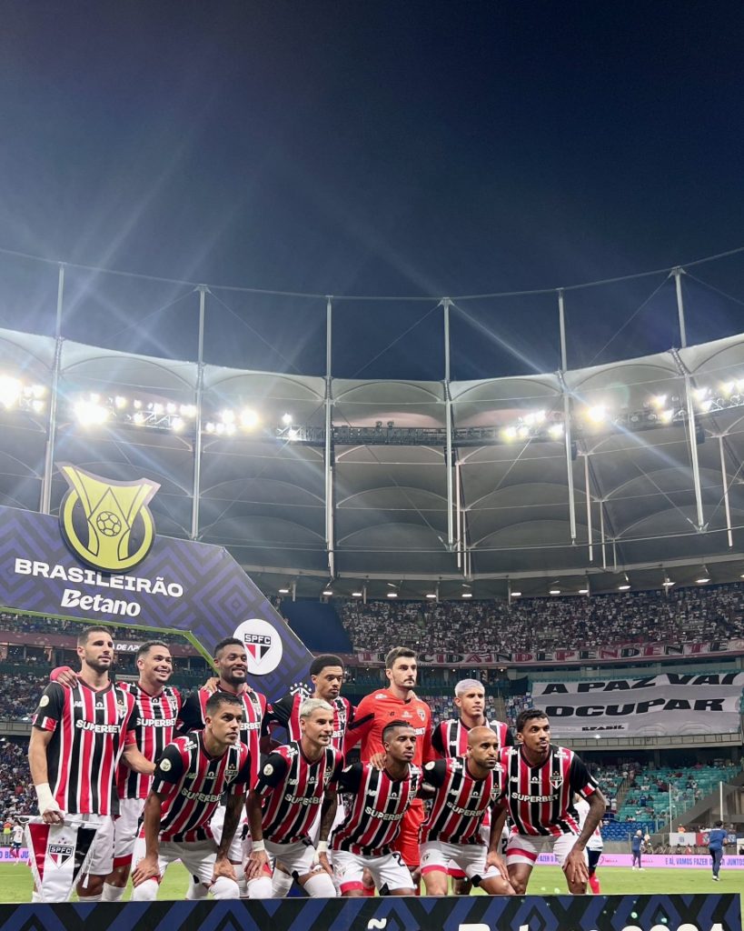 São Paulo vence Bahia em confronto direto e se fortalece na briga por uma vaga por uma vaga na Libertadores. (Foto: X do SPFC)