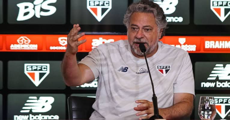 Júlio Casares é o grande cartola do São Paulo. Foto: Reprofução SPFC TV