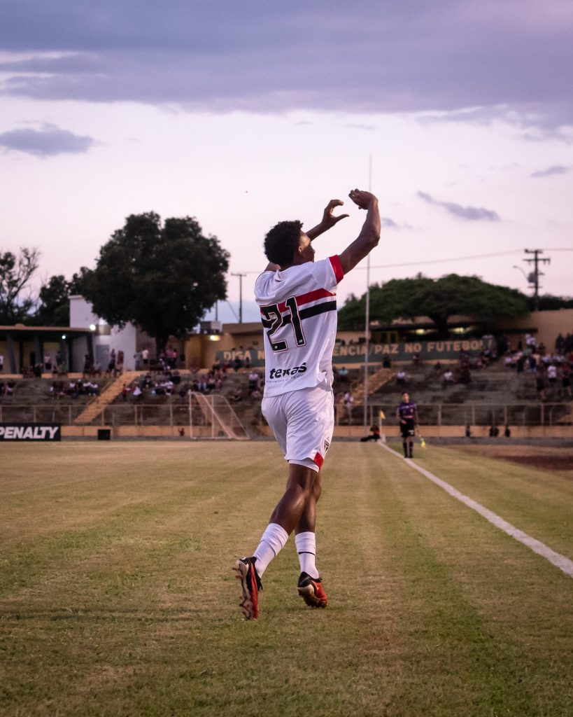 Samuel deixou sua marca na goleada do São Paulo pela Copinha. (Foto: Guilherme Veiga/SPFC)
