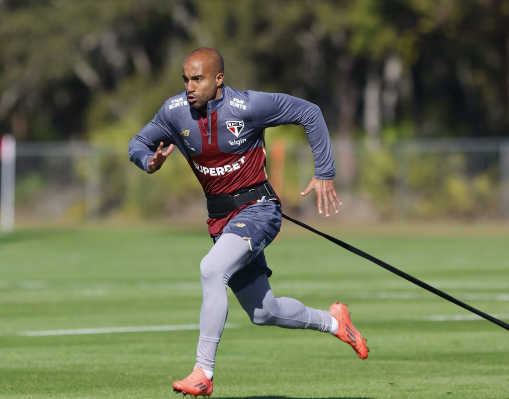 Lucas é a esperança de gols do São Paulo em 2025. (Foto: Rubens Chiri/SPFC)