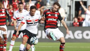 São Paulo empata sem gols contra o Flamengo pela FC Series. (Foto: Rubens Chiri/SPFC)