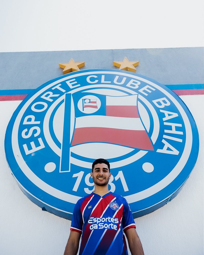 Michel Araújo também foi anunciado pelo Bahia. (Foto: X do Bahia)