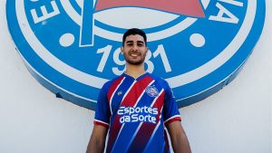 Michel Araújo também foi anunciado pelo Bahia. (Foto: X do Bahia)