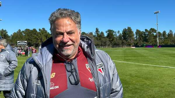 Julio Casares rebateu Leila Pereira e afirmou que o São Paulo é reconhecido por ser tricampeão mundial. (Foto: Marcelo Braga)