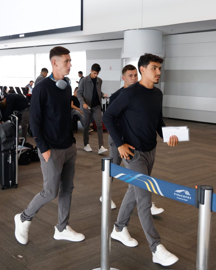 Patryck Lanza e Moreira indo para o aeroporto - Foto: X do São Paulo FC