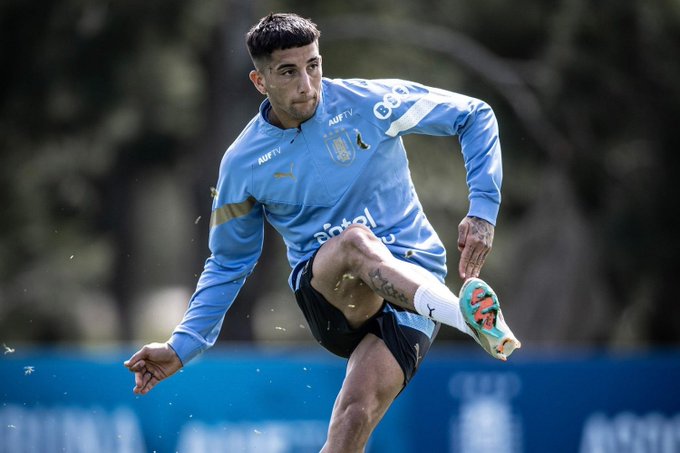 Desejado pelo São Paulo, Cristian Olivera vai disputar Sul-Americano sub-23 pelo Uruguai. (Foto: X do Uruguai)