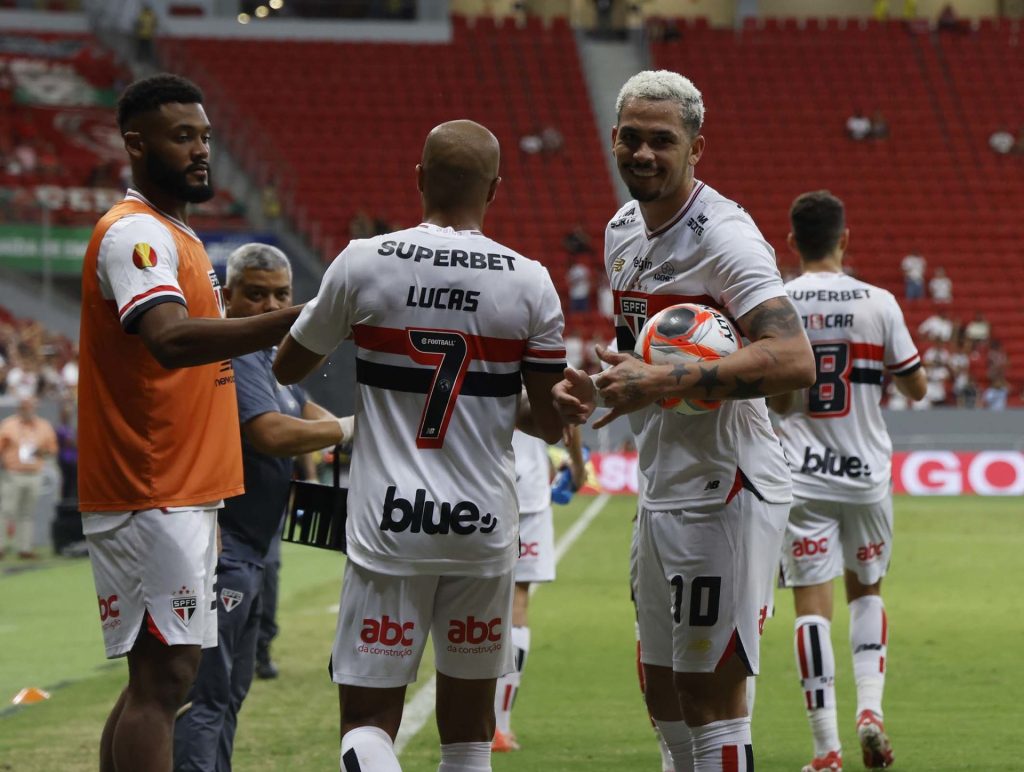 Atacante do São Paulo tem três gols em 2025. (Foto: Rubens Chiri/SPFC)