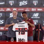 Wendell foi apresentado à torcida do São Paulo. (Foto: Rubens Chiri/SPFC)