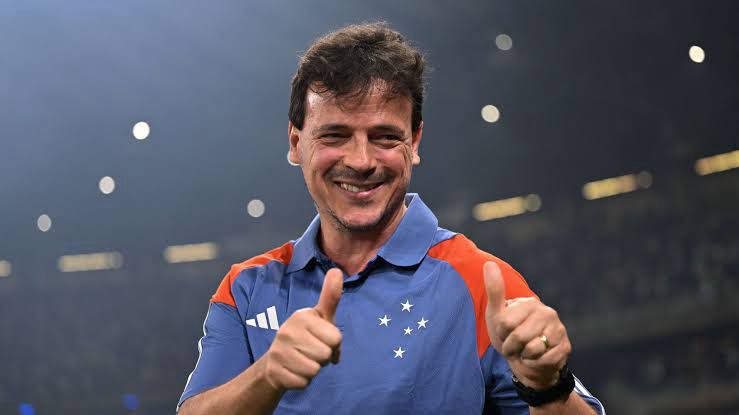 Fernando Diniz quando ainda comandava o Cruzeiro. Foto: Reprodução.