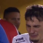 Pablo Maia, atleta do SPFC saí de campo chorando. Foto: Reprodução