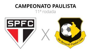 São Bernardo x SPFC. Foto: Reprodução