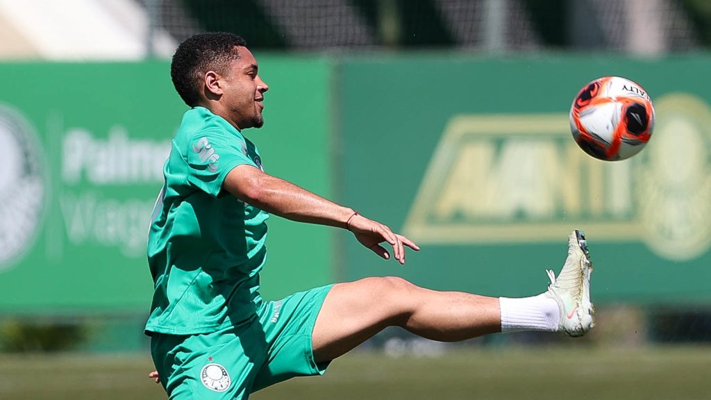 Vitor Roque. Foto: Cesar Greco/Palmeiras