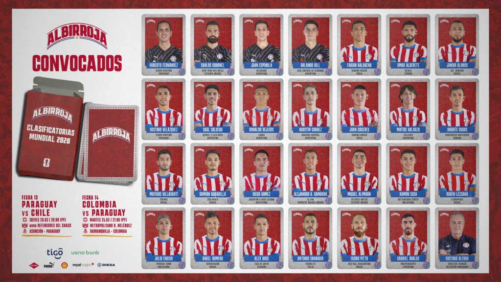 Bobadilla será um dos representantes do Paraguai. (Foto: X da Albirroja)