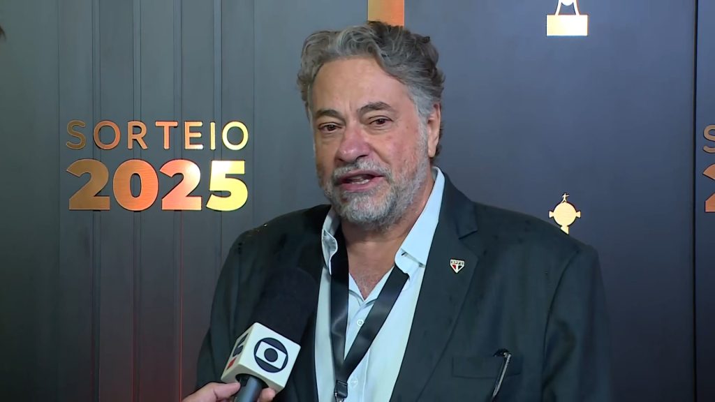 Julio Casares faz promessa no São Paulo. (Foto: Reprodução/TV Globo)