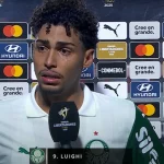Luighi, atacante do Palmeiras, recebe solidariedade do São Paulo após sofrer com ato racista. (Foto: Reprodução/GOAT)