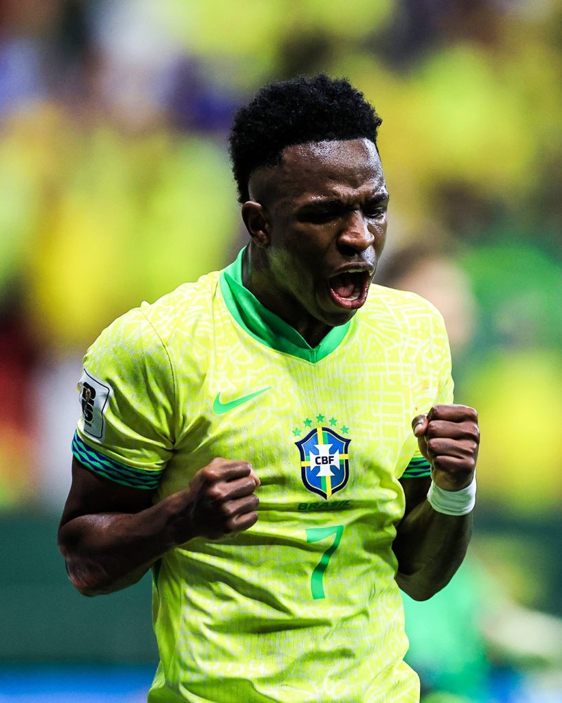 Vini Jr salvou a Seleção Brasileira contra a Colômbia. (Foto: Reprodução/BR Footbal)