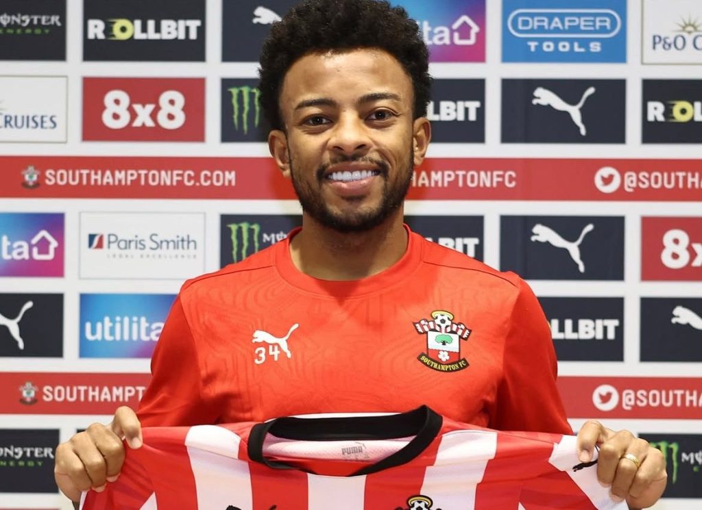 Wellington, lateral do Southampton. Foto: Divulgação.