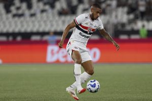 André Silva marcou contra o Botafogo. (Foto: Rubens Chiri/SPFC)