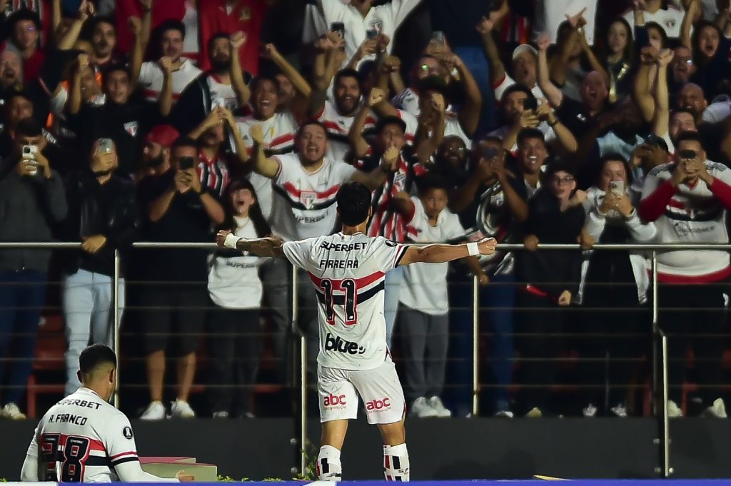 Ferreirinha foi o destaque da vitória do São Paulo pela Libertadores. (Foto: X da Libertadores)